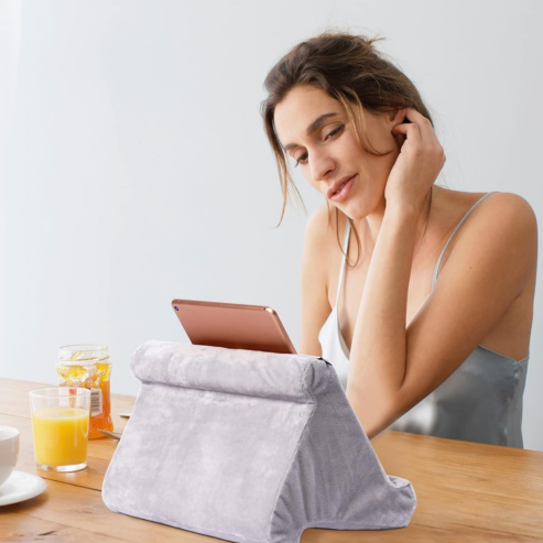 Xnyocn – Coussin support en éponge pour tablette et téléphone, repose-lit confortable pour iPad, Samsung, Huawei, lecture ou visionnage mains libres
