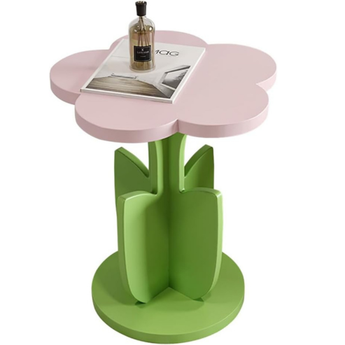 Table d’appoint Tournesol – design créatif en forme de pétales, style moderne et épuré pour salon, chambre ou balcon