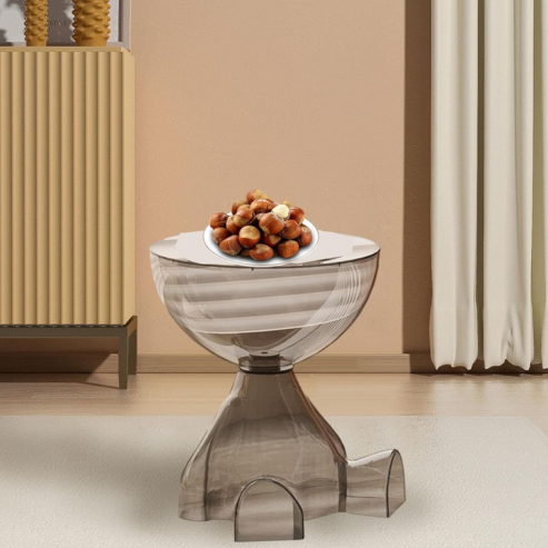 OLECalculator – Petite table simple à bord transparent, élégante et fonctionnelle pour coin de canapé, chambre ou tête de lit