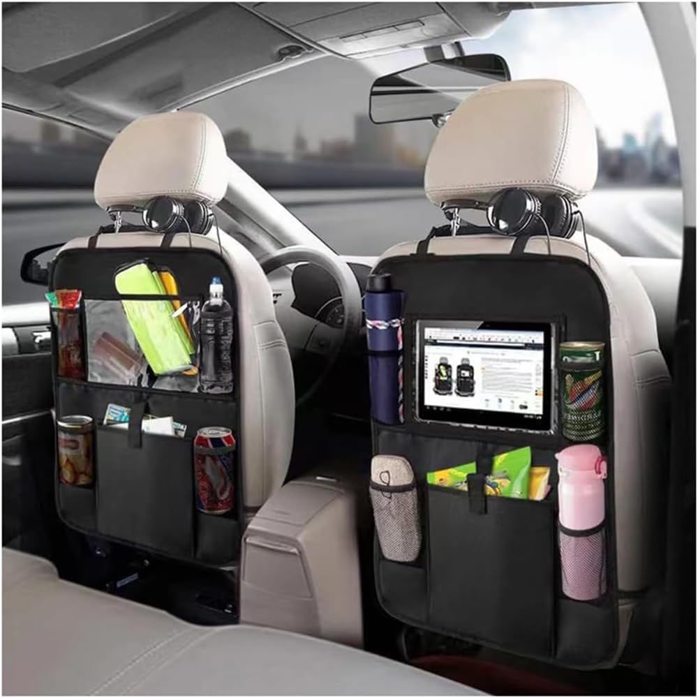 Support de tablette pour siège arrière de voiture avec écran tactile – organiseur de rangement et housse de protection pour accessoires auto