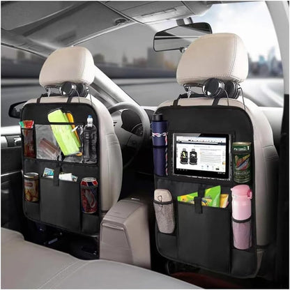 Support de tablette pour siège arrière de voiture avec écran tactile – organiseur de rangement et housse de protection pour accessoires auto