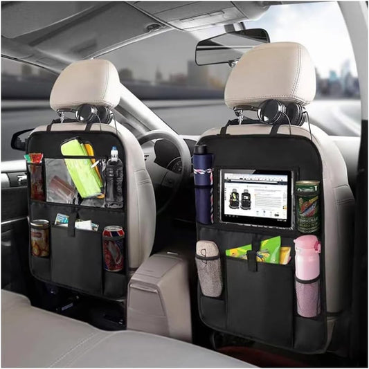 Support de tablette pour siège arrière de voiture avec écran tactile – organiseur de rangement et housse de protection pour accessoires auto