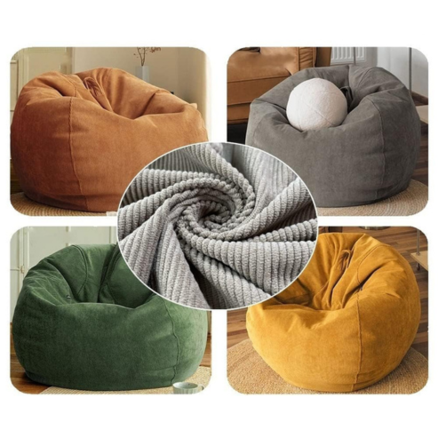 OTAUTAU – Pouf en velours côtelé pour enfant et adulte, sans remplissage, siège d’angle confortable pour salon, jeu ou film, modèle DD005