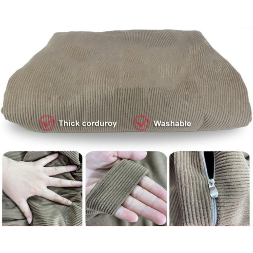 OTAUTAU – Pouf en velours côtelé pour enfant et adulte, sans remplissage, siège d’angle confortable pour salon, jeu ou film, modèle DD005