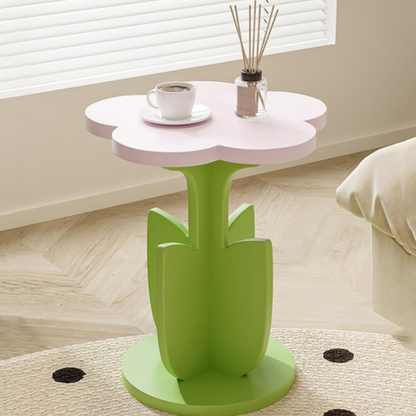 Table d’appoint Tournesol – design créatif en forme de pétales, style moderne et épuré pour salon, chambre ou balcon