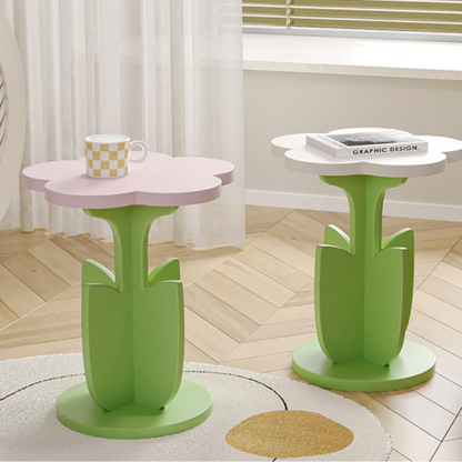 Table d’appoint Tournesol – design créatif en forme de pétales, style moderne et épuré pour salon, chambre ou balcon