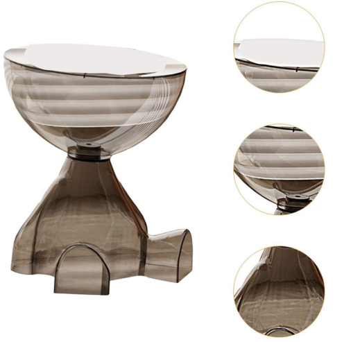 OLECalculator – Petite table simple à bord transparent, élégante et fonctionnelle pour coin de canapé, chambre ou tête de lit