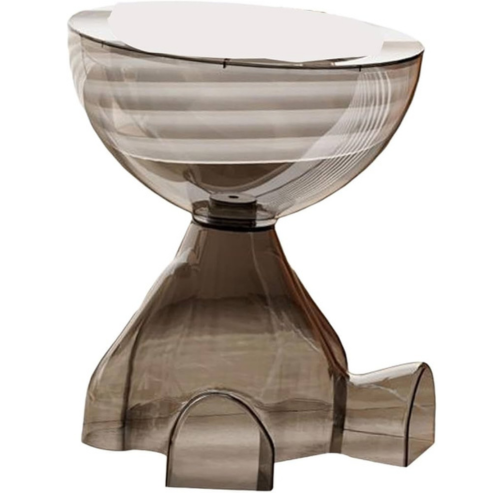 OLECalculator – Petite table simple à bord transparent, élégante et fonctionnelle pour coin de canapé, chambre ou tête de lit