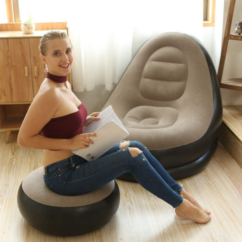 OTAUTAU – Canapé gonflable portable d’extérieur, chaise longue inclinable pour camping, jardin ou plage, modèle SF029