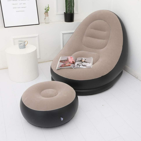 OTAUTAU – Canapé gonflable portable d’extérieur, chaise longue inclinable pour camping, jardin ou plage, modèle SF029